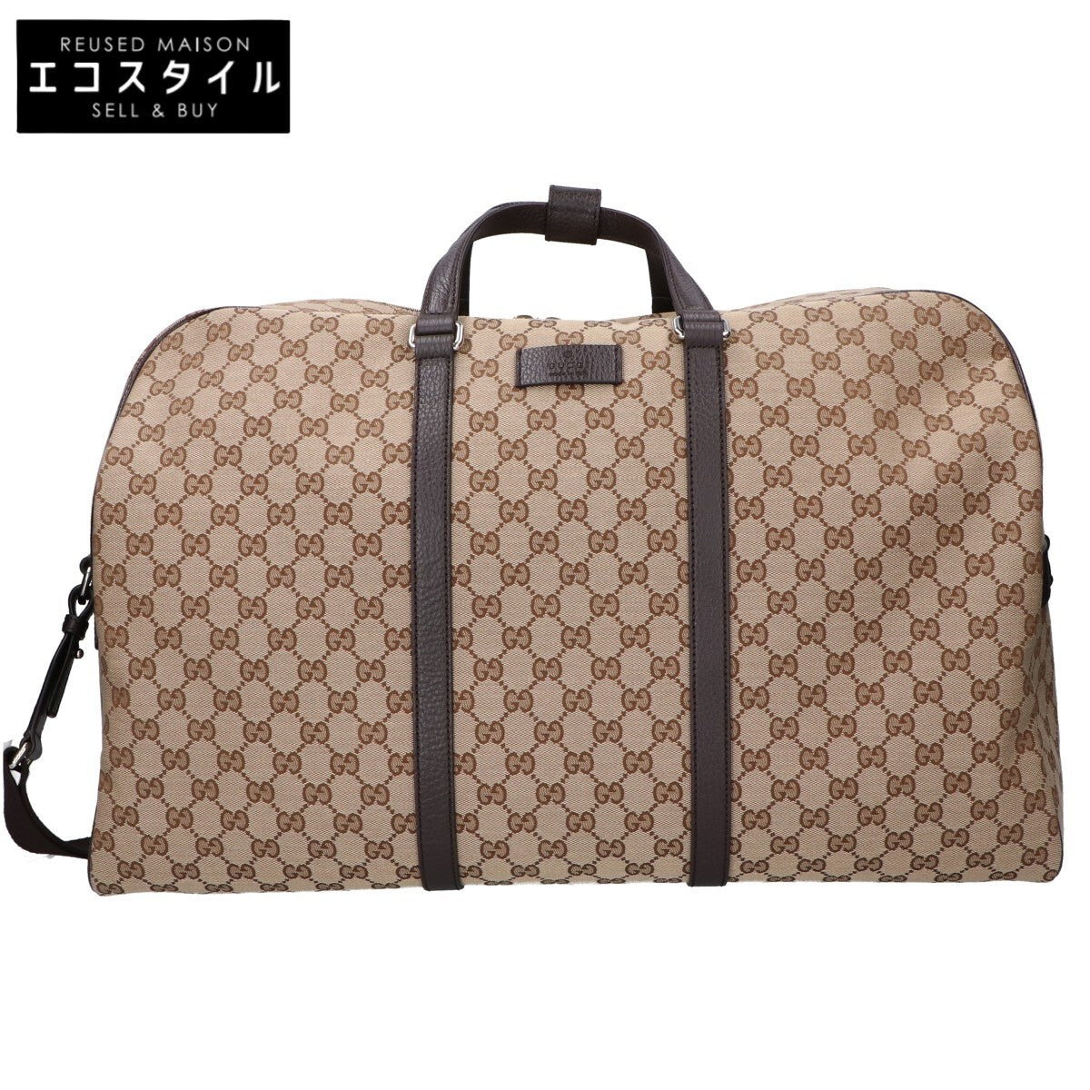 GUCCI グッチ 美品 610105 GGキャンバス ボストンバッグ