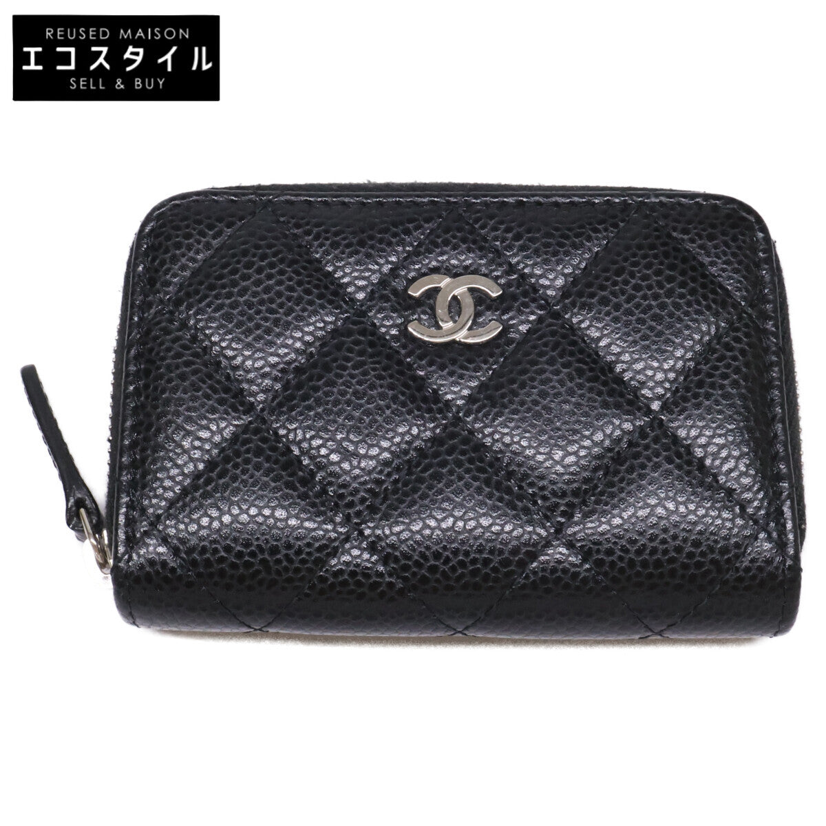 CHANEL シャネル 31番台 AP0216 キャビアスキン クラシック ジップ コインパース コインケース