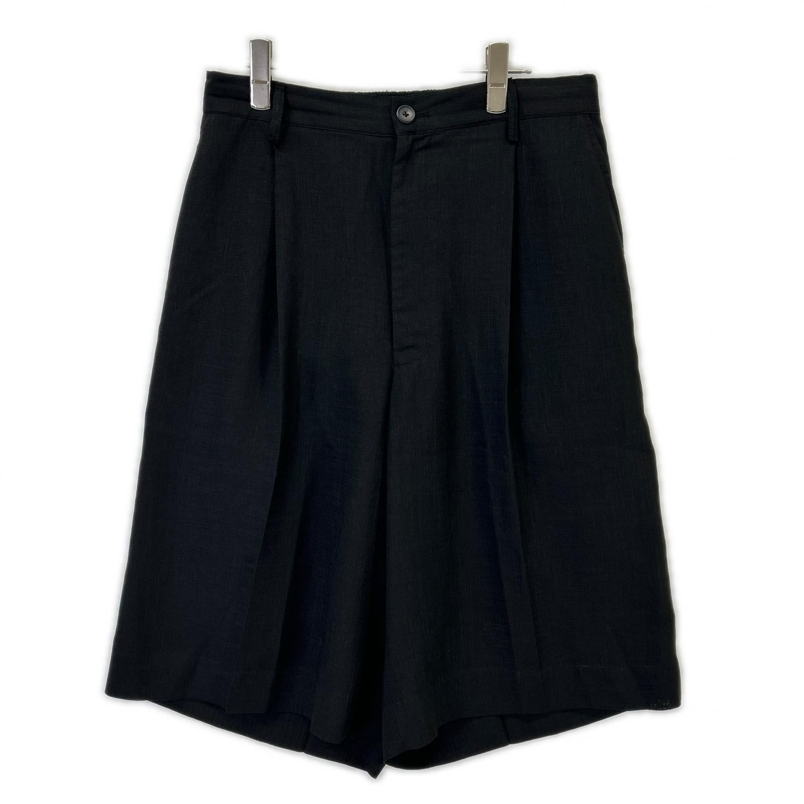 MAISON SPECIAL メゾンスペシャル 11251461221 ブラック トリアセテートプライムワイドショーツ ボトムス