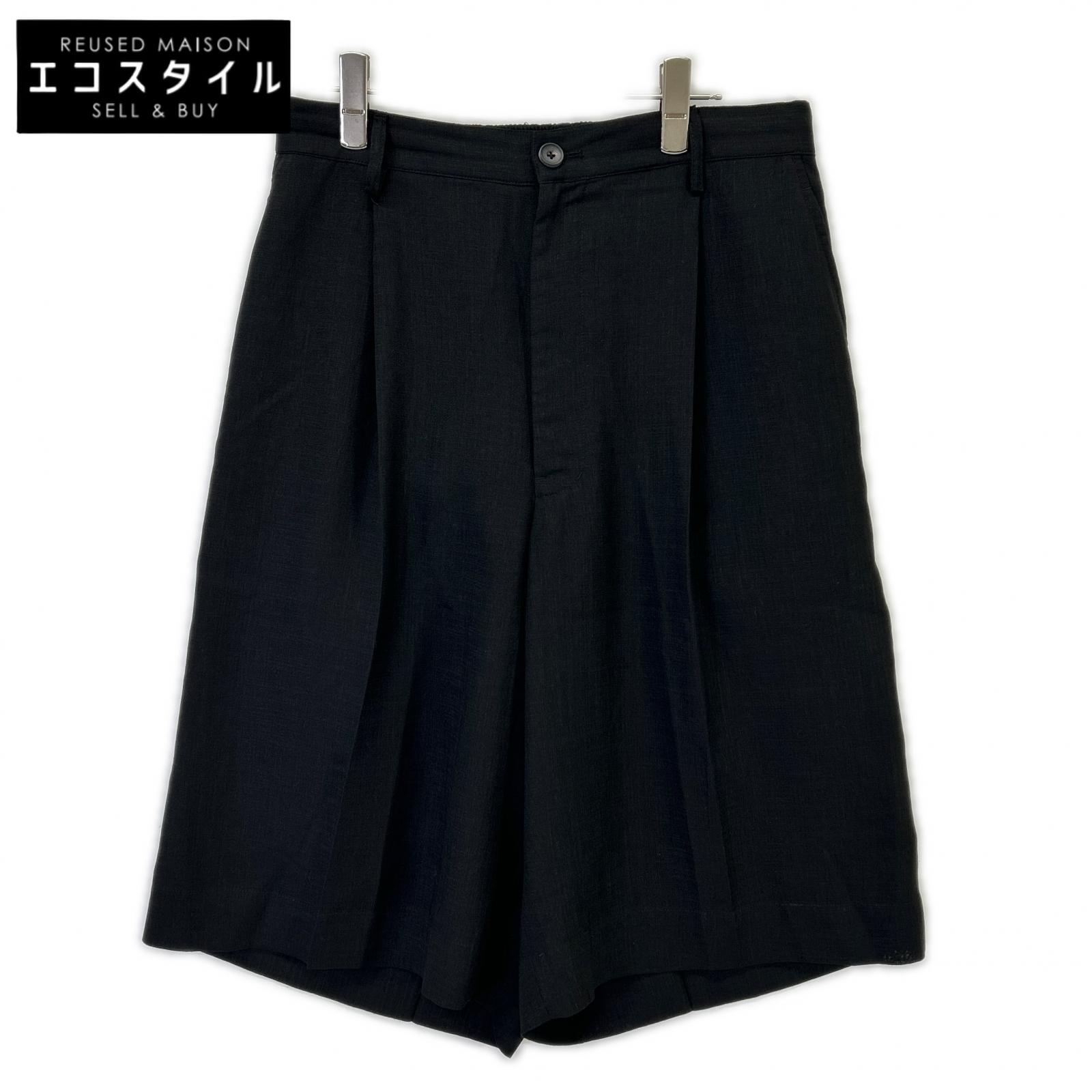 MAISON SPECIAL メゾンスペシャル 11251461221 ブラック トリアセテートプライムワイドショーツ ボトムス