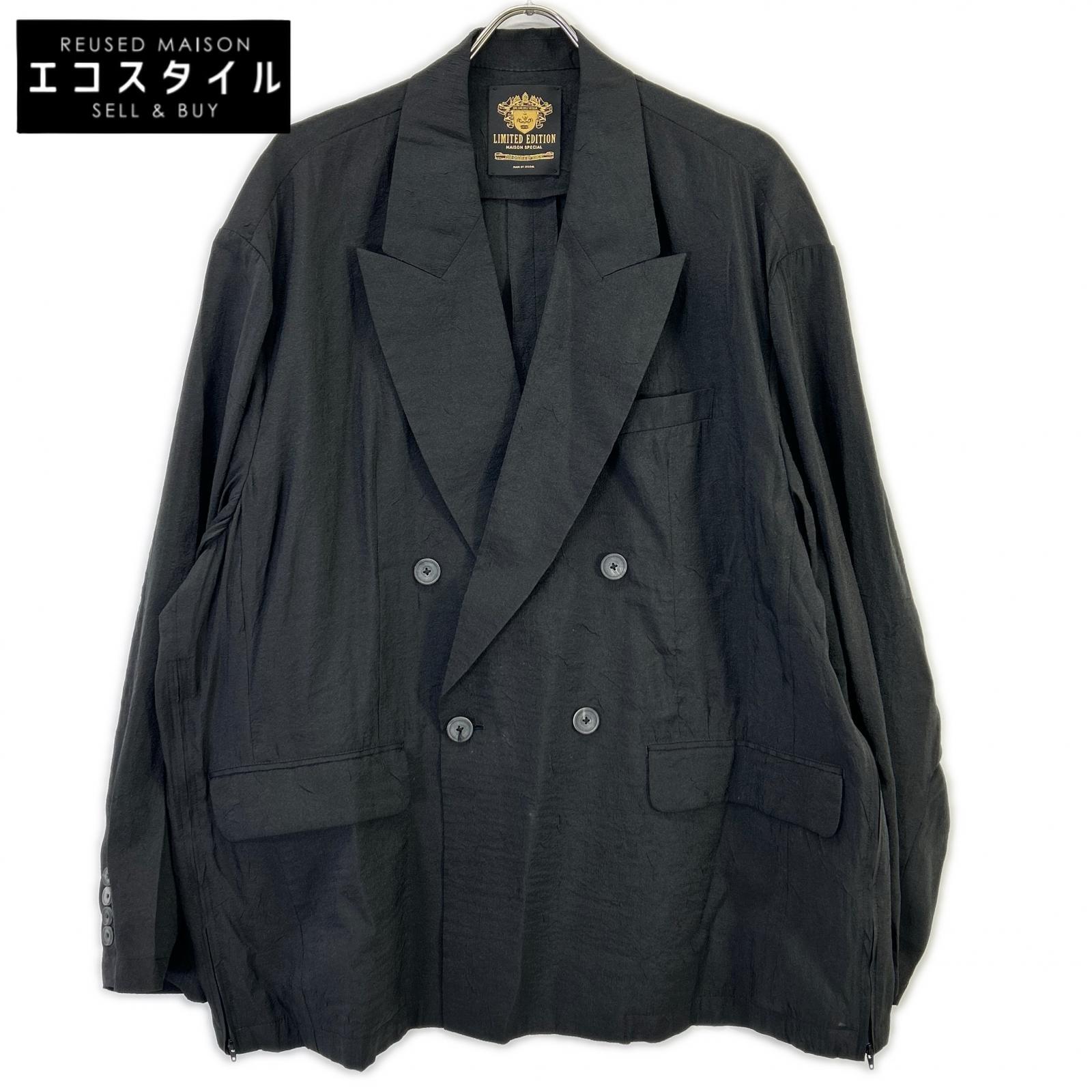 MAISON SPECIAL メゾンスペシャル 11251111202 ブラック ダブルテーラードジャケット ジャケット