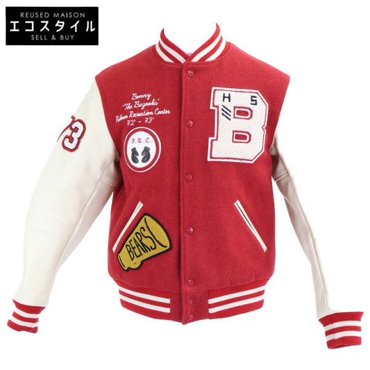 JOE MCCOY ジョーマッコイ 【美品】MJ18126 VARSITY JACKET BRUNSWICK アームレザー切替 スタジャン ジャケット