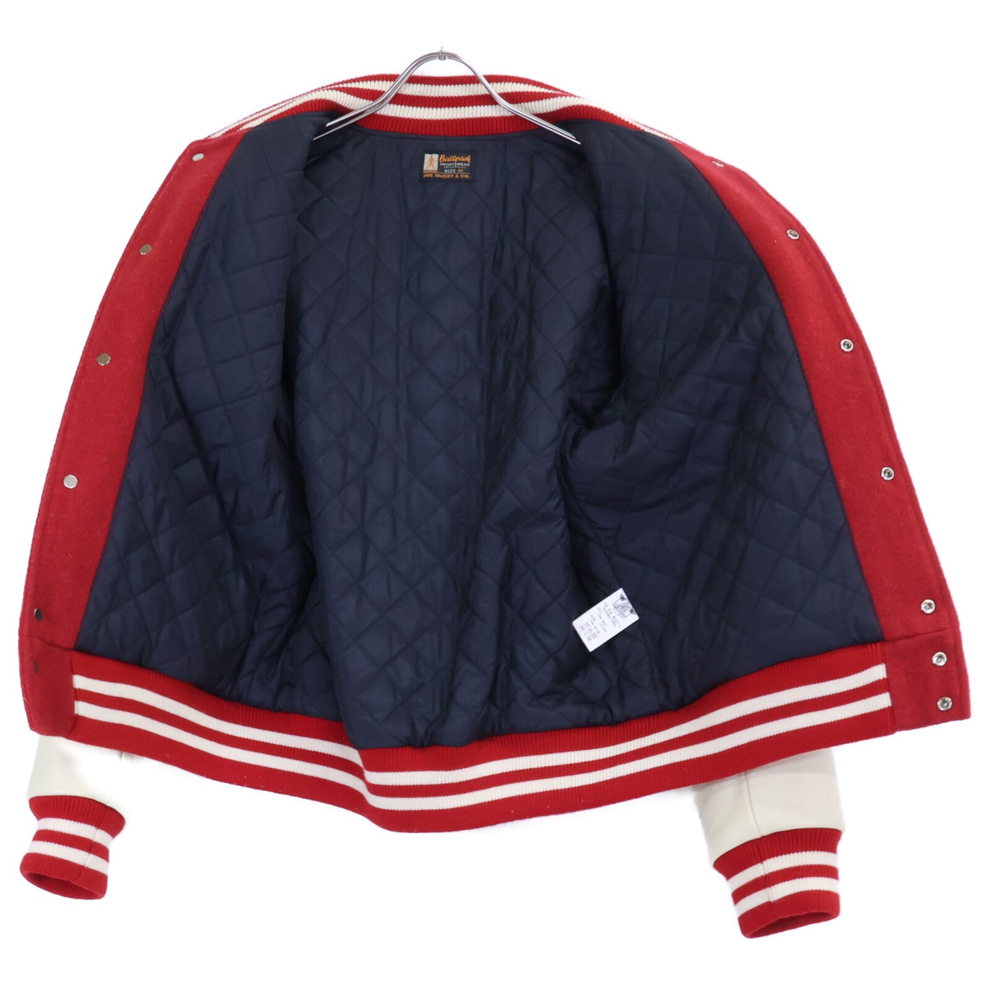 JOE MCCOY ジョーマッコイ 【美品】MJ18126 VARSITY JACKET BRUNSWICK アームレザー切替 スタジャン ジャケット