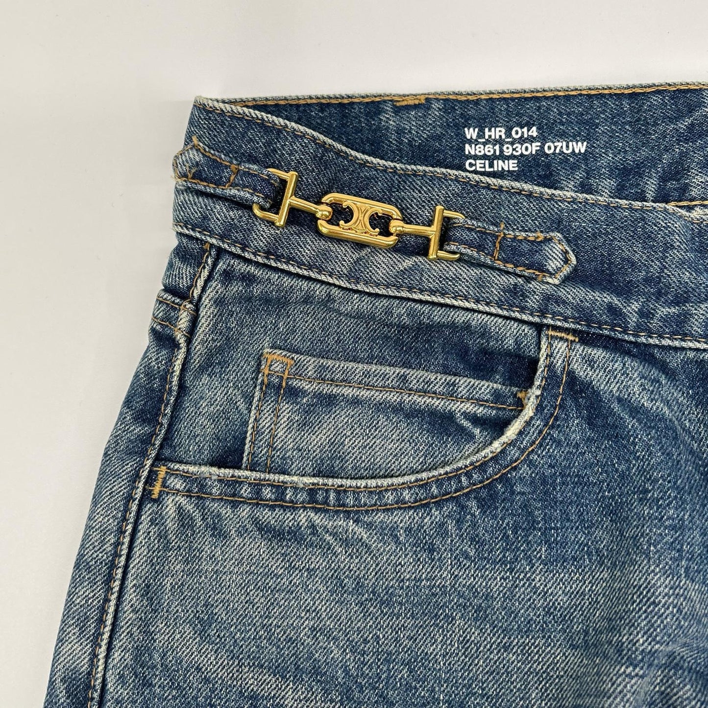 CELINE セリーヌ W_HR_014 N861 930F 07UW マカダム金具 マーガレットデニム ボトムス