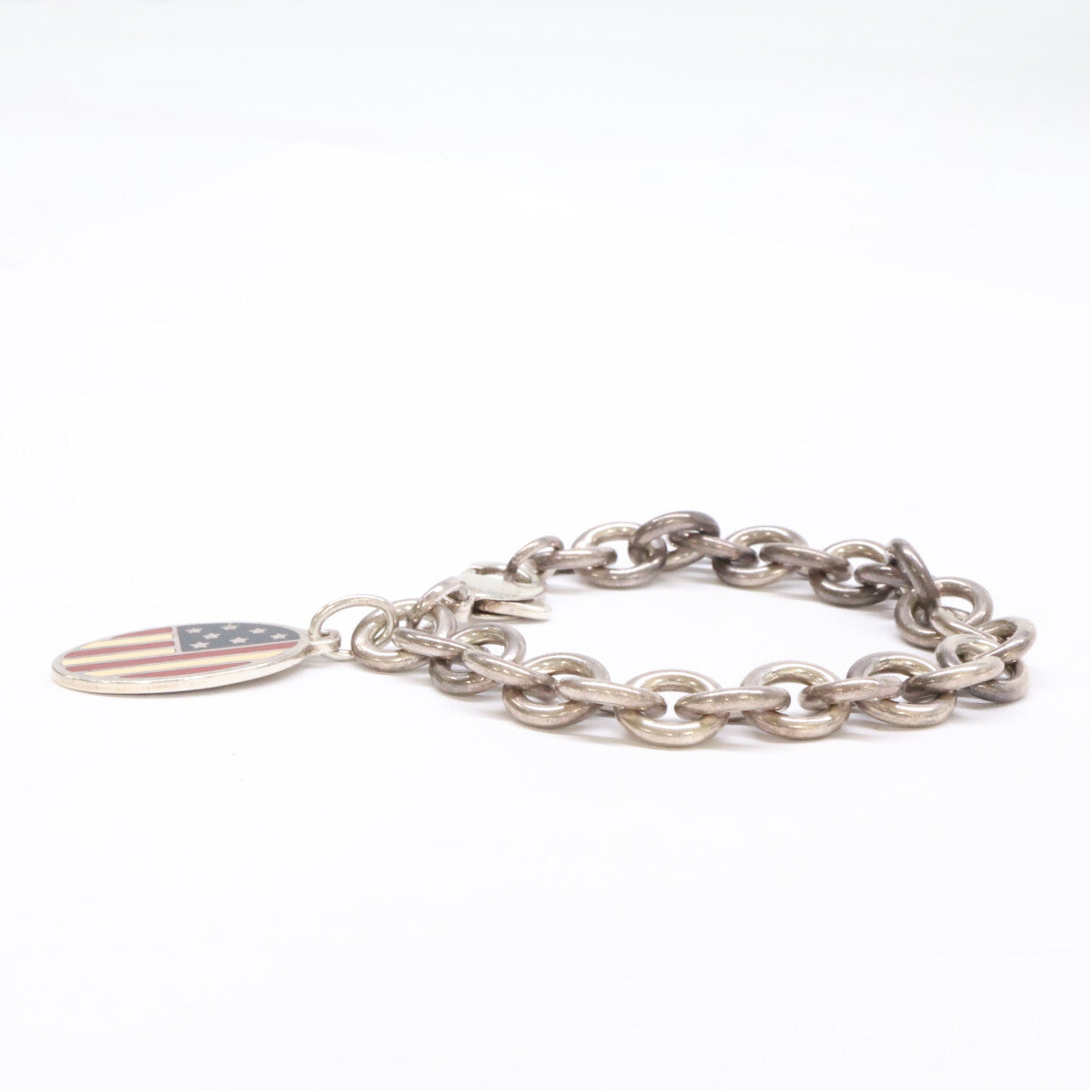 TIFFANY&Co. ティファニー 925 星条旗オーバルタグ チェーン ブレスレット