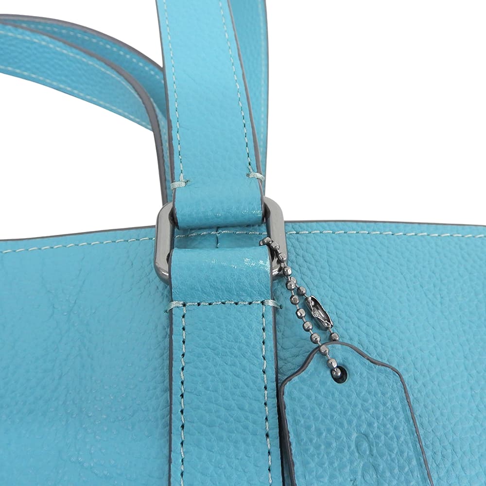 COACH コーチ 美品 ハドソン ダブル ハンドル トートバッグ レディース ブルーグリーン C8157 23年製 トートバッグ