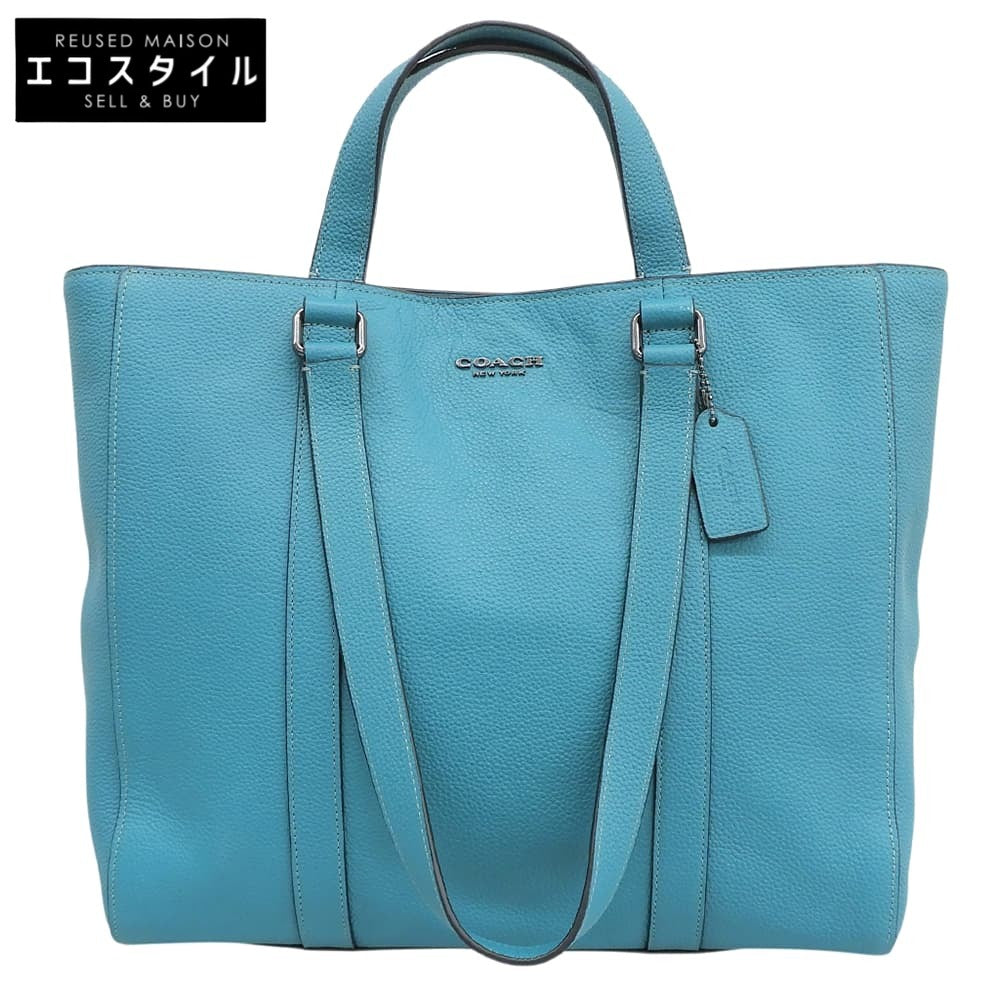 COACH コーチ 美品 ハドソン ダブル ハンドル トートバッグ レディース ブルーグリーン C8157 23年製 トートバッグ