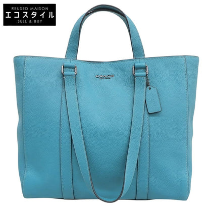 COACH コーチ 美品 ハドソン ダブル ハンドル トートバッグ レディース ブルーグリーン C8157 23年製 トートバッグ