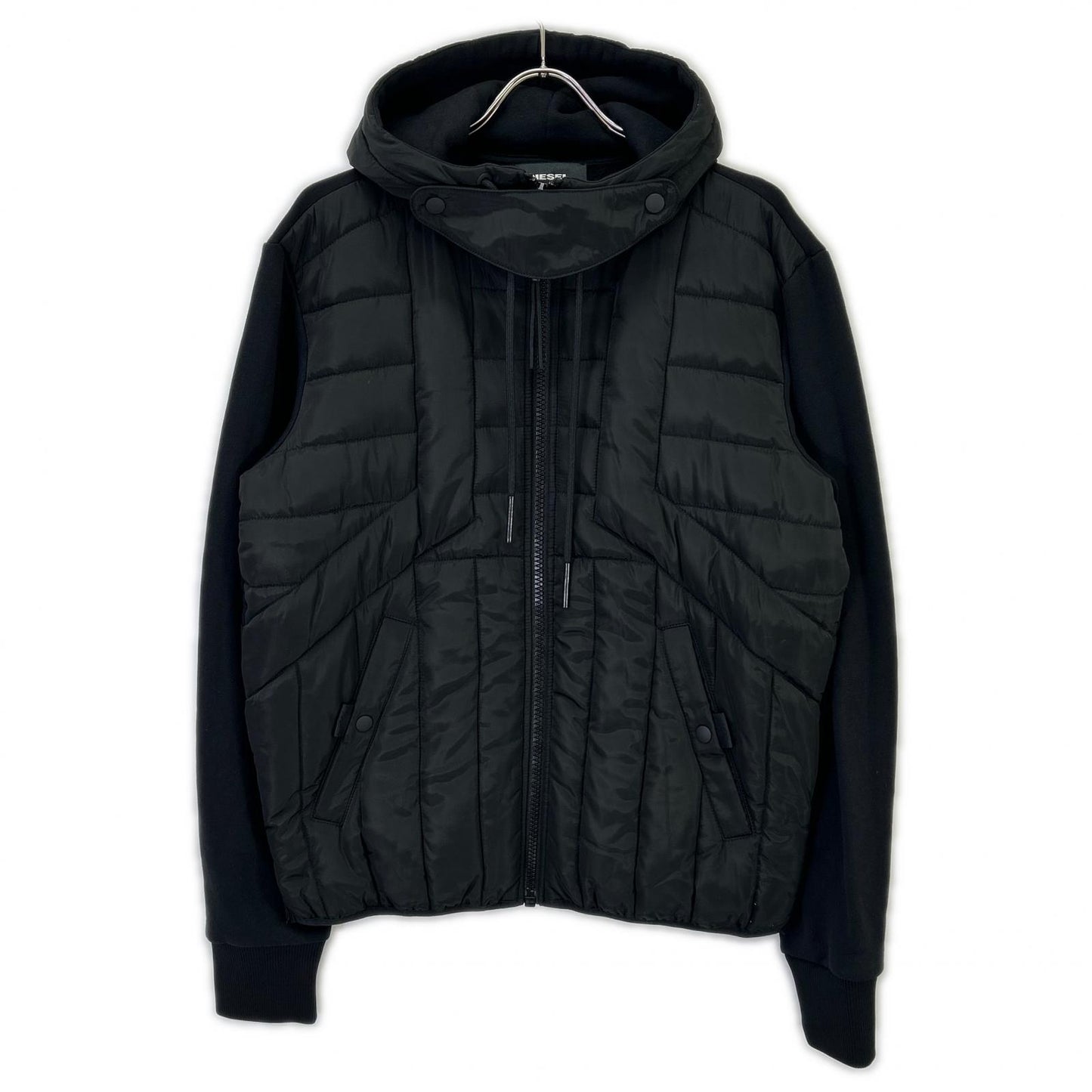 DIESEL ディーゼル A00689-J-LINES-0BAXF ジップアップ中綿フーディ ジャケット