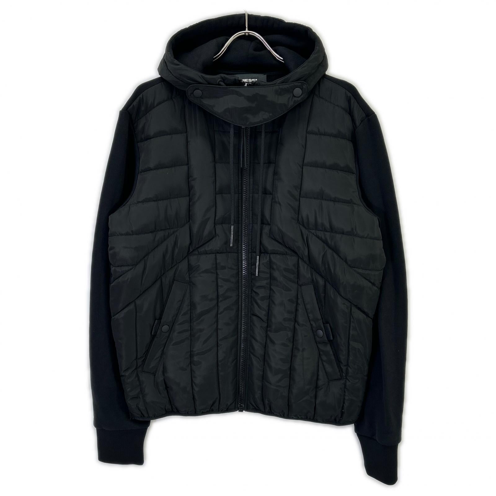 DIESEL ディーゼル A00689-J-LINES-0BAXF ジップアップ中綿フーディ ジャケット