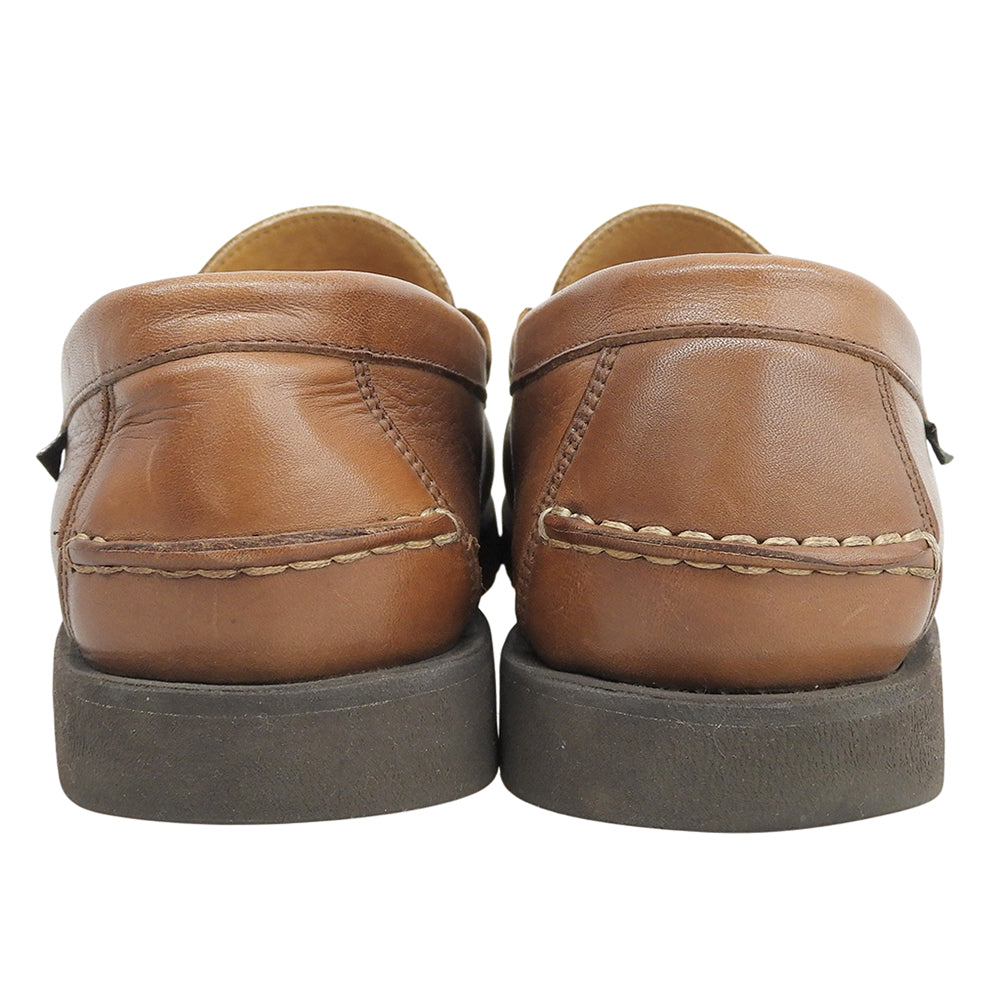 Paraboot パラブーツ 美品 CORAUXコロー モカシン コインローファー シューズ メンズ ブラウン 7 1/2 シューズ