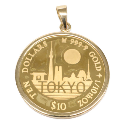 QVC QVC 新品未使用 24K x 18K 2020 TOKYO コイン 1/10oz ペンダントトップ