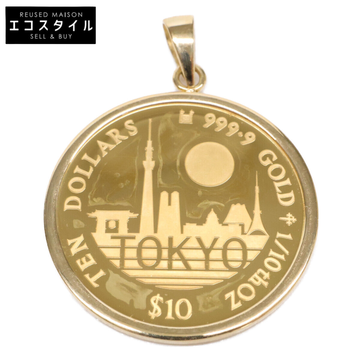 QVC QVC 新品未使用 24K x 18K 2020 TOKYO コイン 1/10oz ペンダントトップ