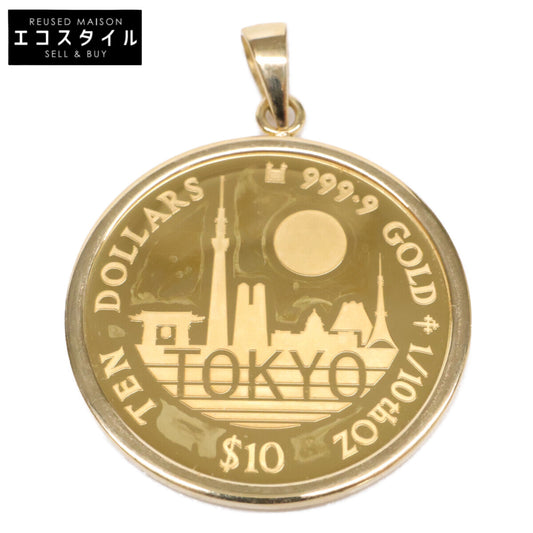 QVC QVC 新品未使用 24K x 18K 2020 TOKYO コイン 1/10oz ペンダントトップ