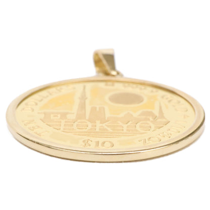 QVC QVC 新品未使用 24K x 18K 2020 TOKYO コイン 1/10oz ペンダントトップ