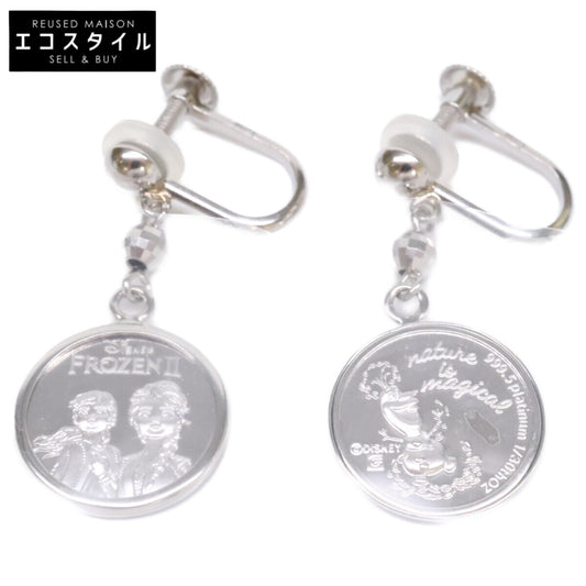 Pt1000 Pt1000 新品未使用 Pt999.9 x Pt900 アナと雪の女王II 1/30oz 純プラチナメダル イヤリング