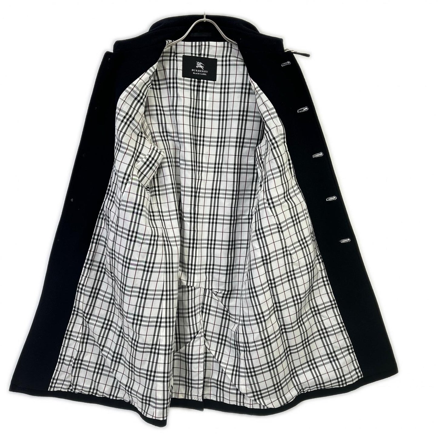 Burberry Black Label Burberry Black Label BMC73-104-29 black silver-button wool coat coat