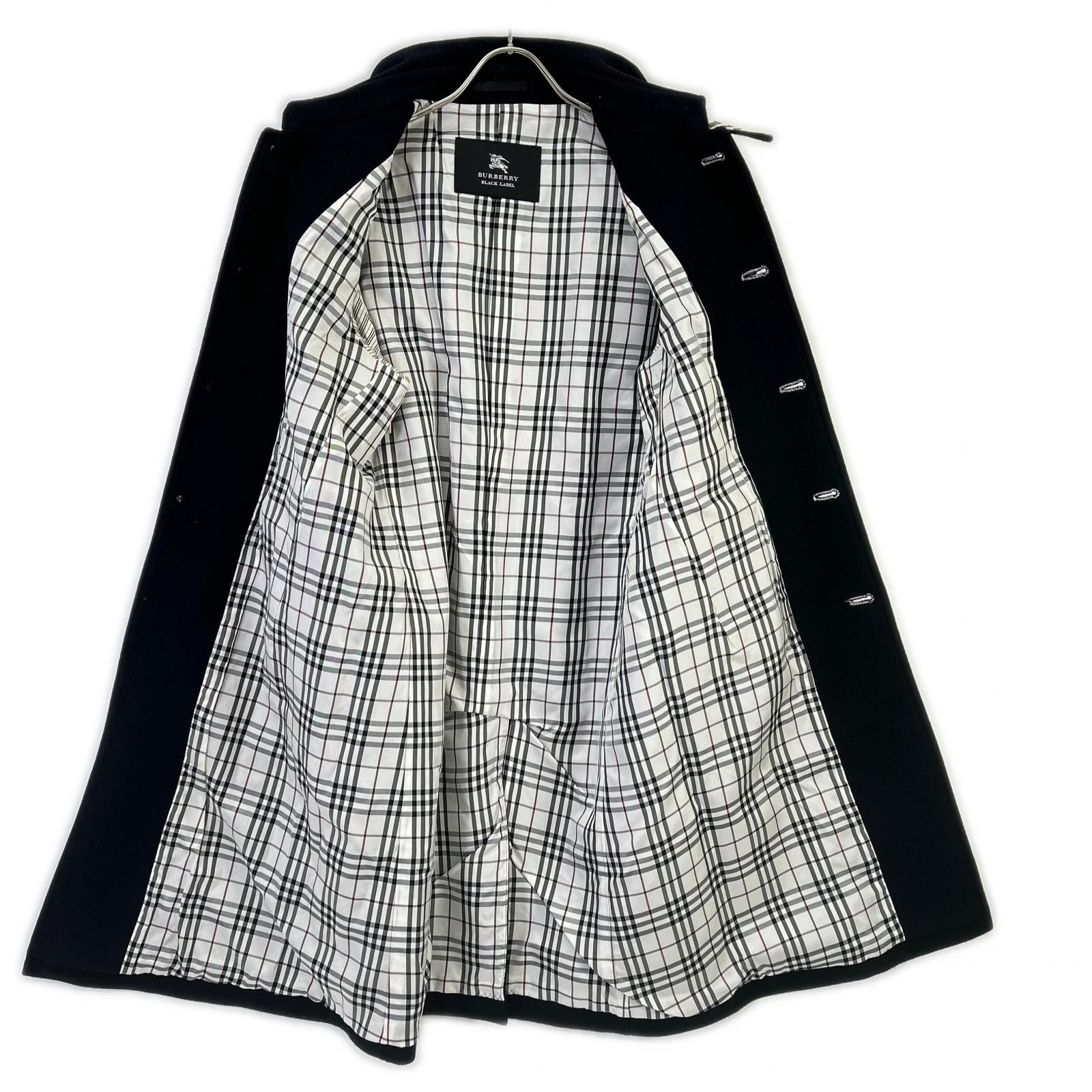Burberry Black Label Burberry Black Label BMC73-104-29 black silver-button wool coat coat