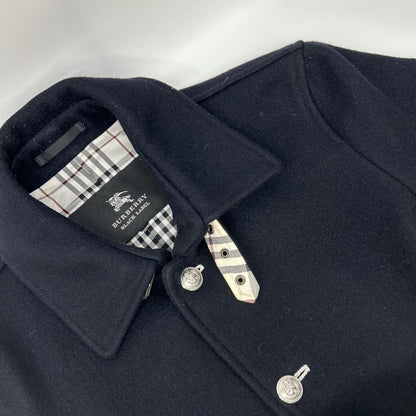 BURBERRY BLACK LABEL バーバリーブラックレーベル BMC73-104-29 ブラック 銀ボタンウールコート コート