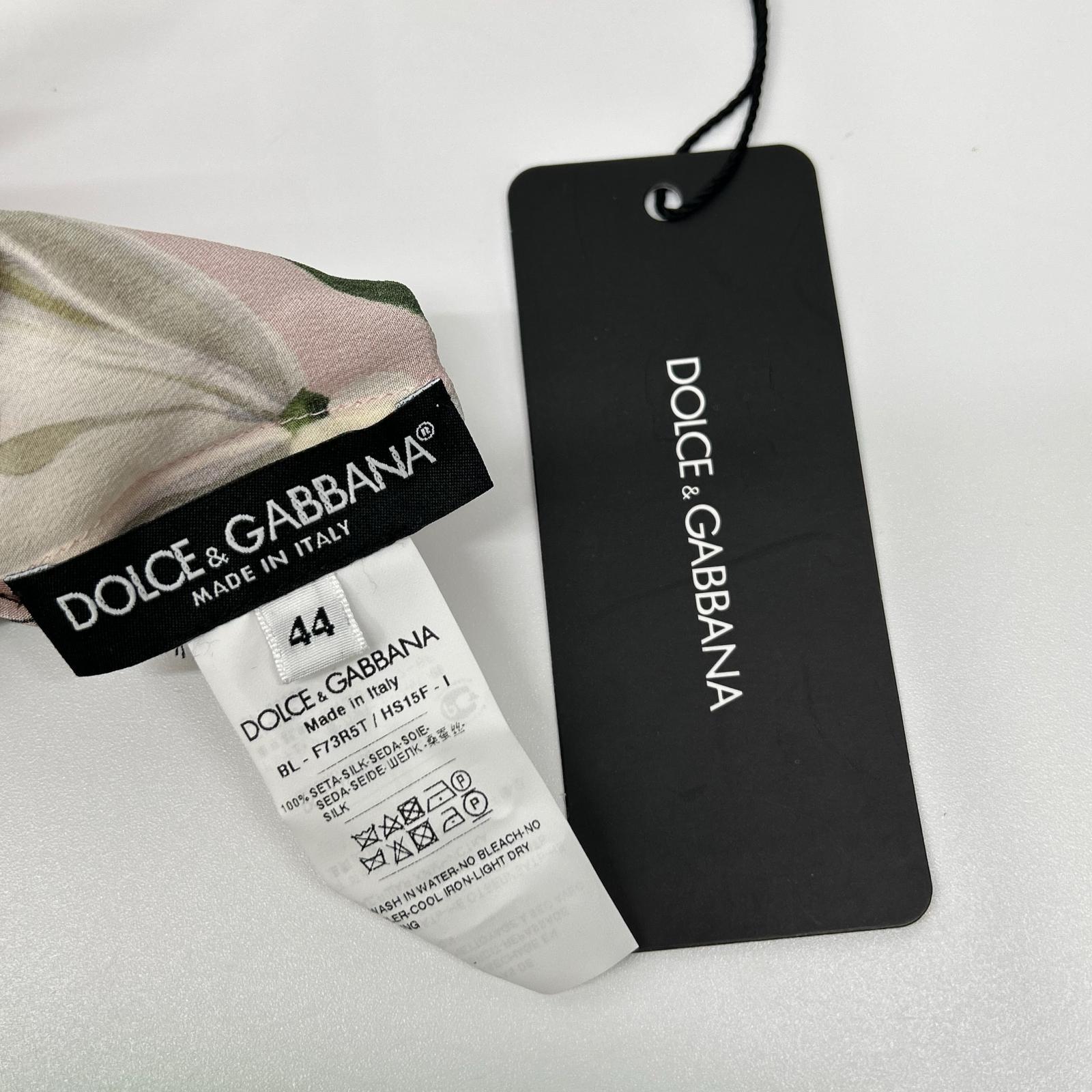 DOLCE&GABBANA ドルチェアンドガッバーナ F73R5T/HS15F フラワープリントシルクブラウス トップス