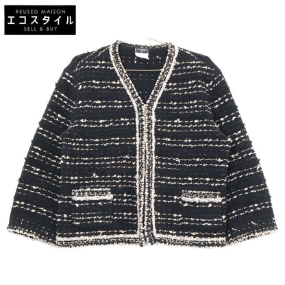 CHANEL シャネル 05AW P26657V01976 ジップアップ ツイード ノーカラージャケット ジャケット