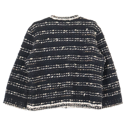 CHANEL 05AW P26657V01976 Zip-up tweed collarless jacket Jacket