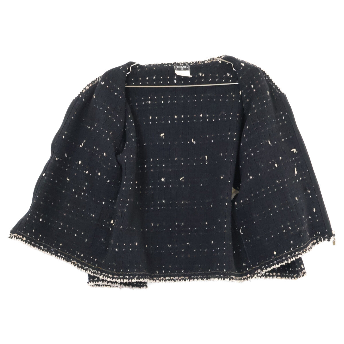 CHANEL シャネル 05AW P26657V01976 ジップアップ ツイード ノーカラージャケット ジャケット
