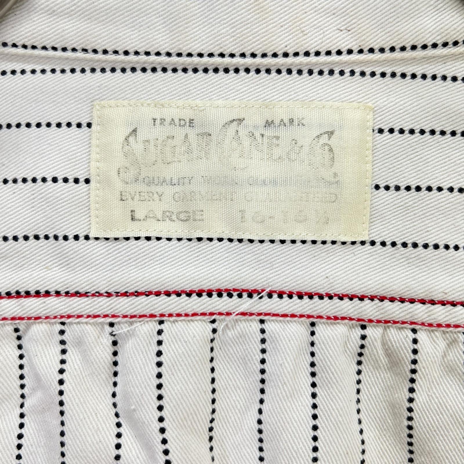 SUGAR CANE シュガーケーン SC27076 FICTION ROMANCE 8.5ozSTRIPE WORK SHIRT トップス