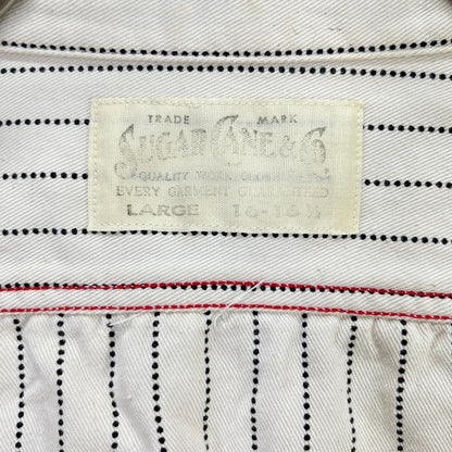 SUGAR CANE シュガーケーン SC27076 FICTION ROMANCE 8.5ozSTRIPE WORK SHIRT トップス