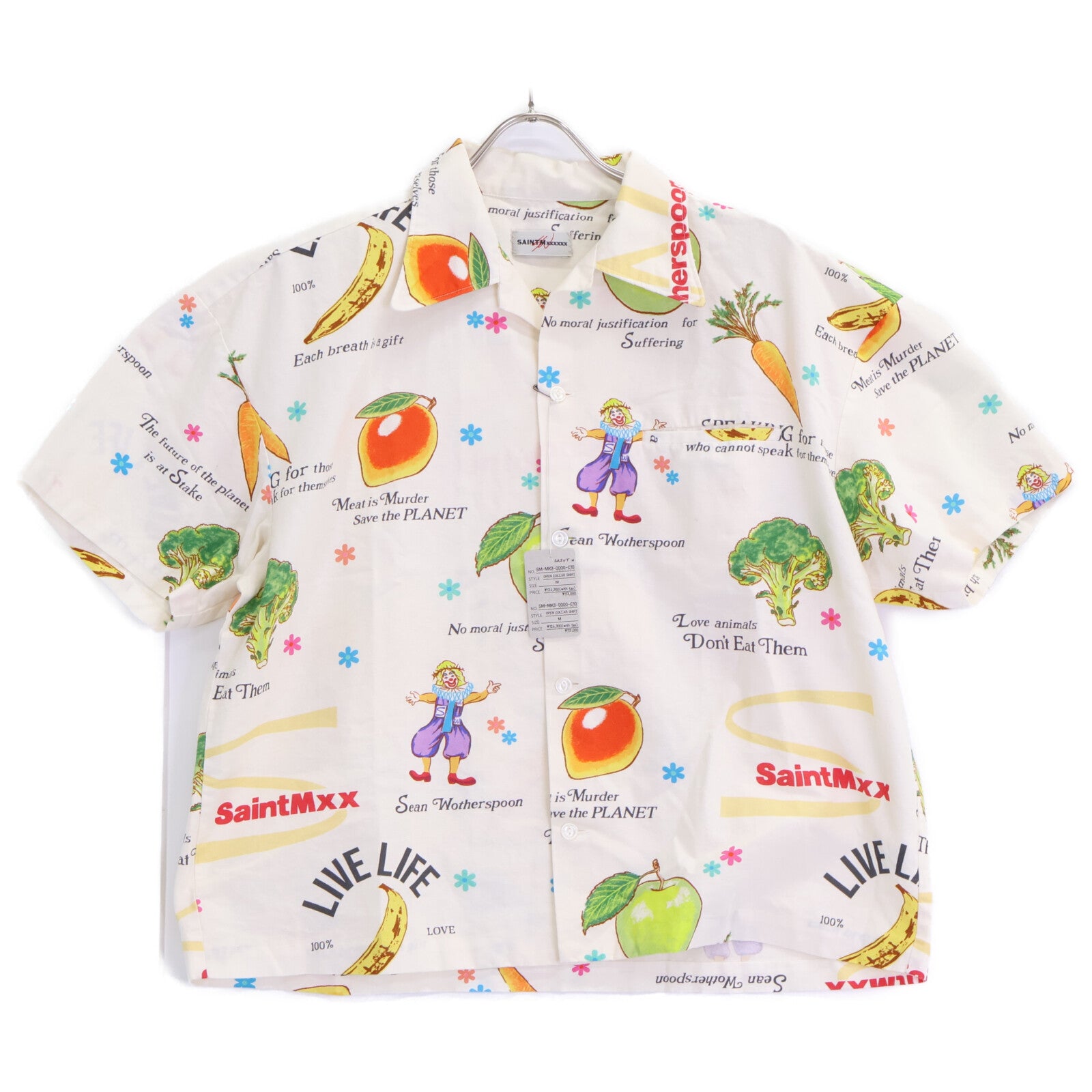SAINT MICHAEL セントマイケル ｘSean Wotherspoon【新品同様/国内正規】SM-MK8-0000-C10 オープンカラー シャツ トップス