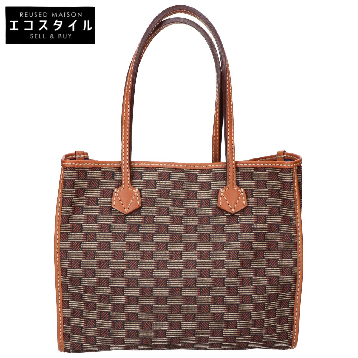 MOREAU PARIS モローパリ 【美品】セレスタン ジャカード/レザー トートバッグ