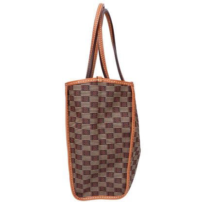 MOREAU PARIS モローパリ 【美品】セレスタン ジャカード/レザー トートバッグ