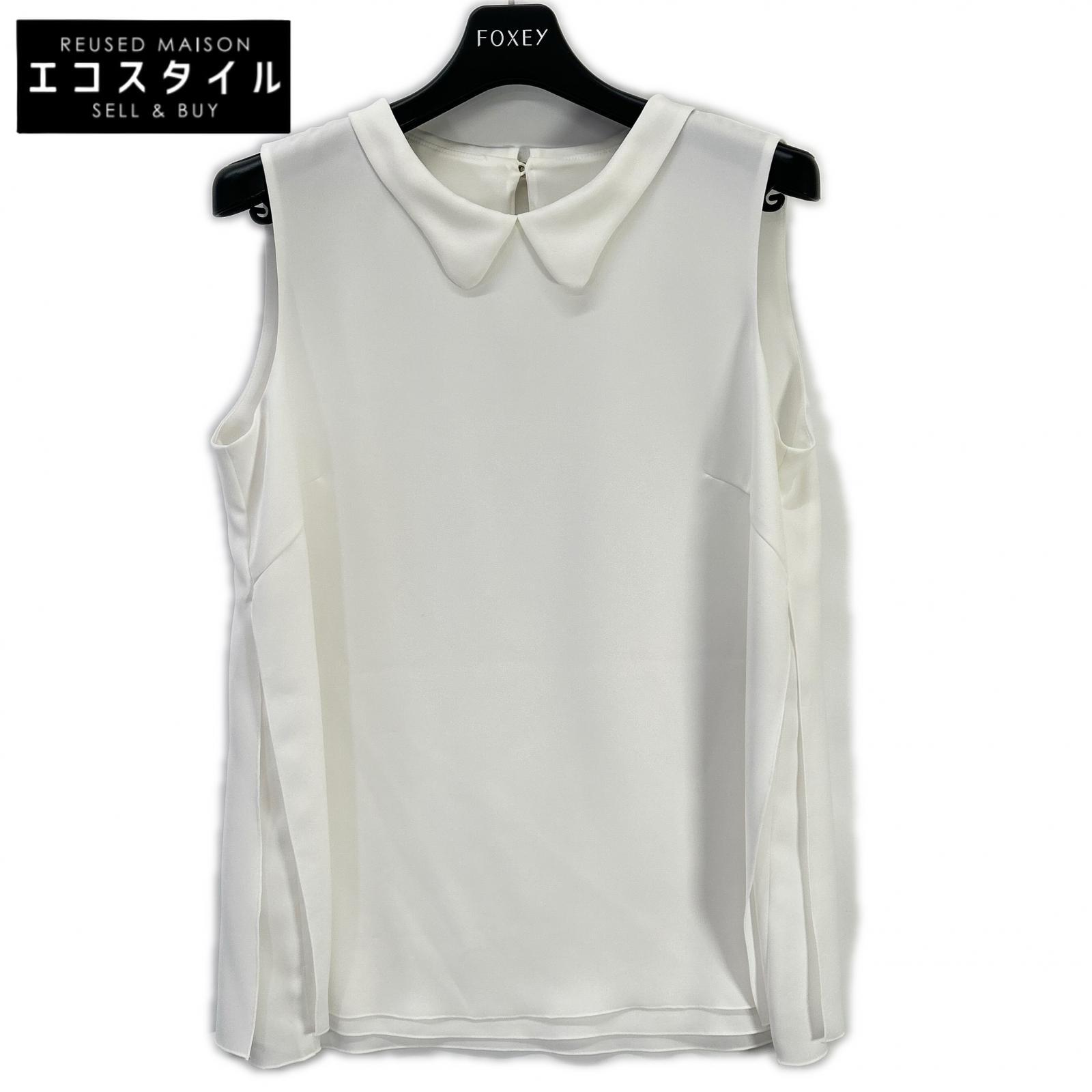 FOXEY NEW YORK フォクシーニューヨーク 32633 ホワイト パリジェンヌノリーブトップス トップス