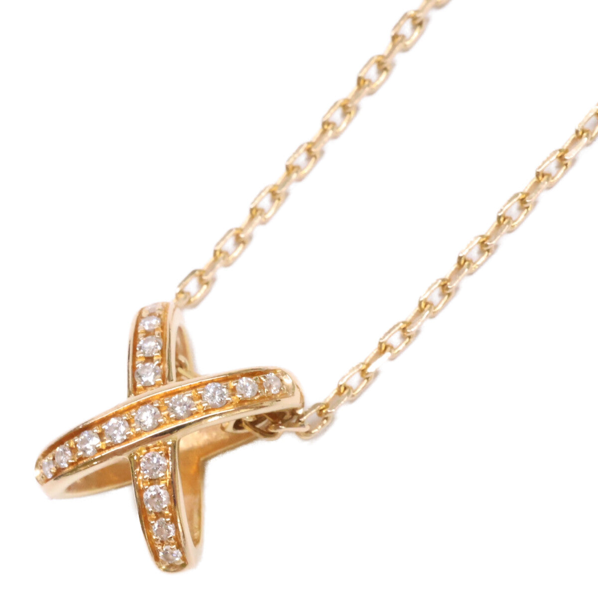CHAUMET ショーメ 美品 082216 750PG ジュ ドゥ リアン ダイヤモンド ネックレス