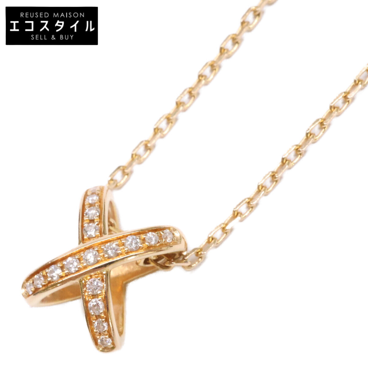 CHAUMET ショーメ 美品 082216 750PG ジュ ドゥ リアン ダイヤモンド ネックレス
