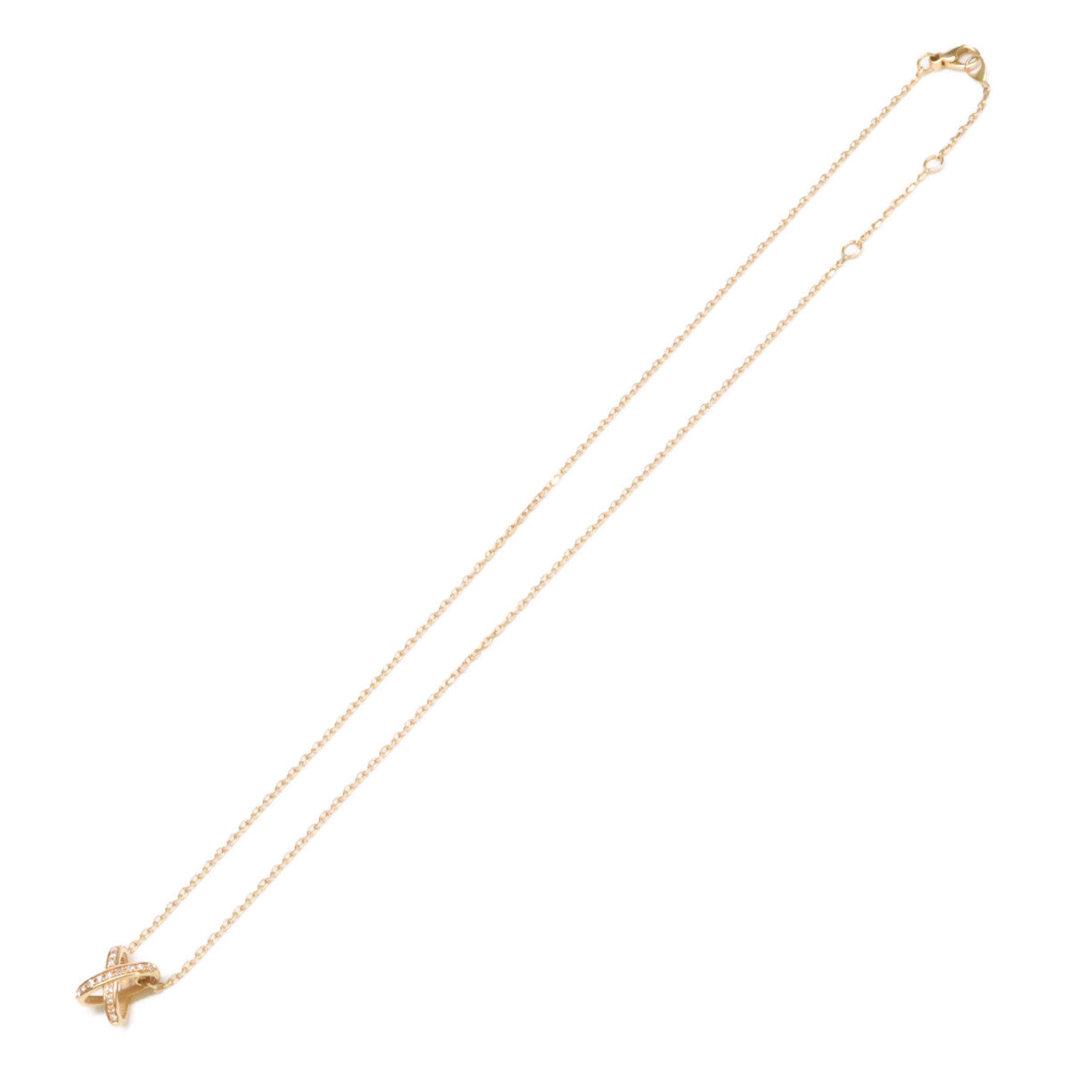 CHAUMET ショーメ 美品 082216 750PG ジュ ドゥ リアン ダイヤモンド ネックレス