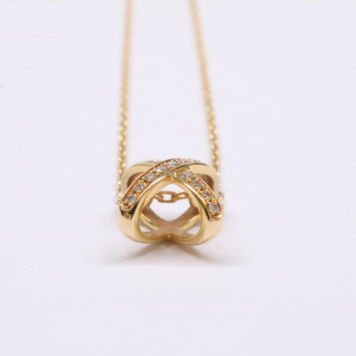 CHAUMET ショーメ 美品 082216 750PG ジュ ドゥ リアン ダイヤモンド ネックレス