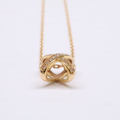 CHAUMET ショーメ 美品 082216 750PG ジュ ドゥ リアン ダイヤモンド ネックレス