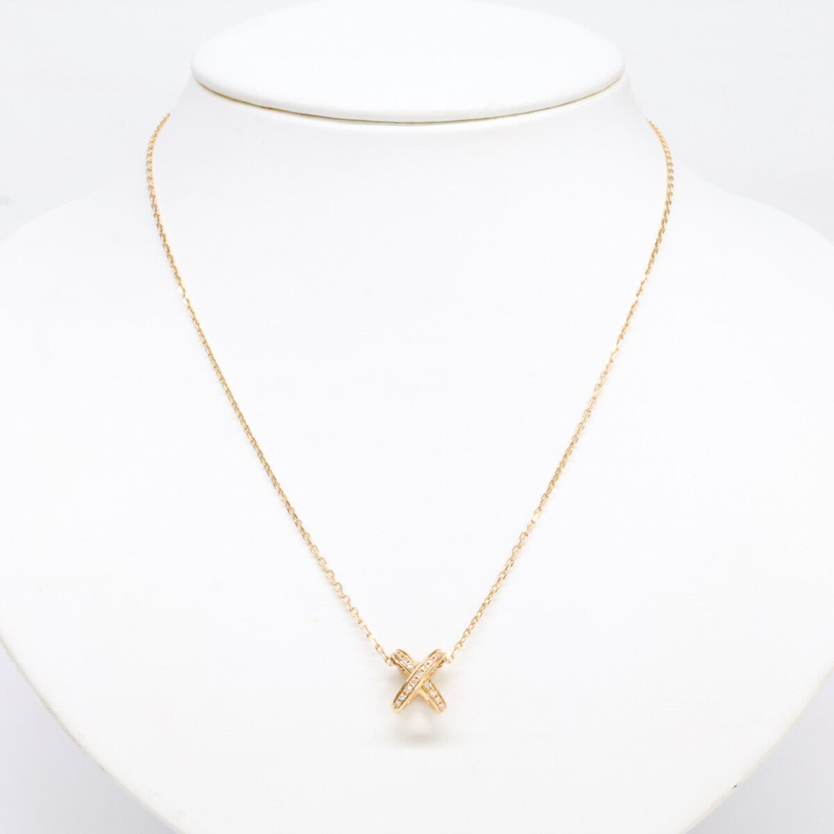 CHAUMET ショーメ 美品 082216 750PG ジュ ドゥ リアン ダイヤモンド ネックレス