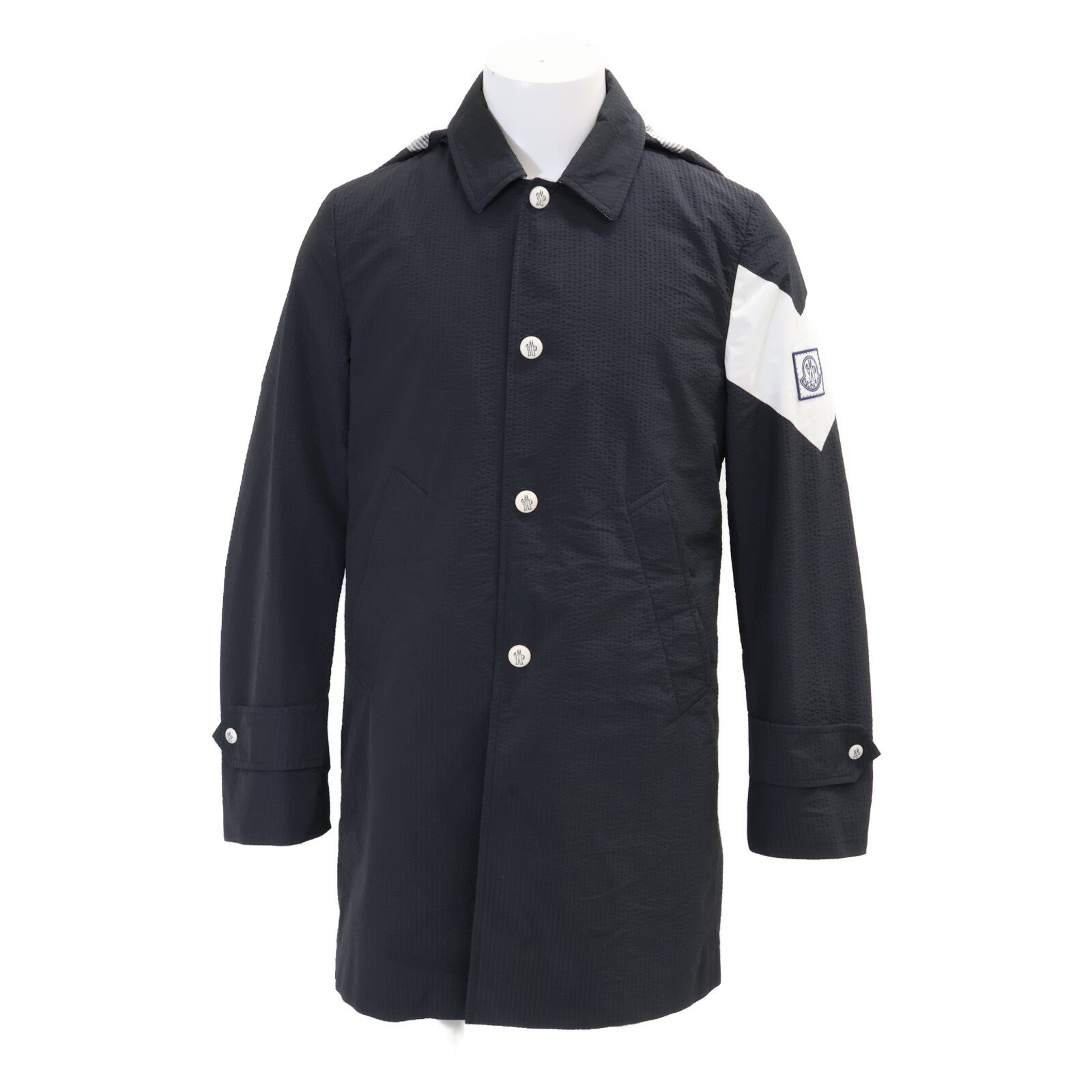 MONCLER モンクレール GAMME BLEU ガムブルー CHESTER シアサッカー フード付 コート