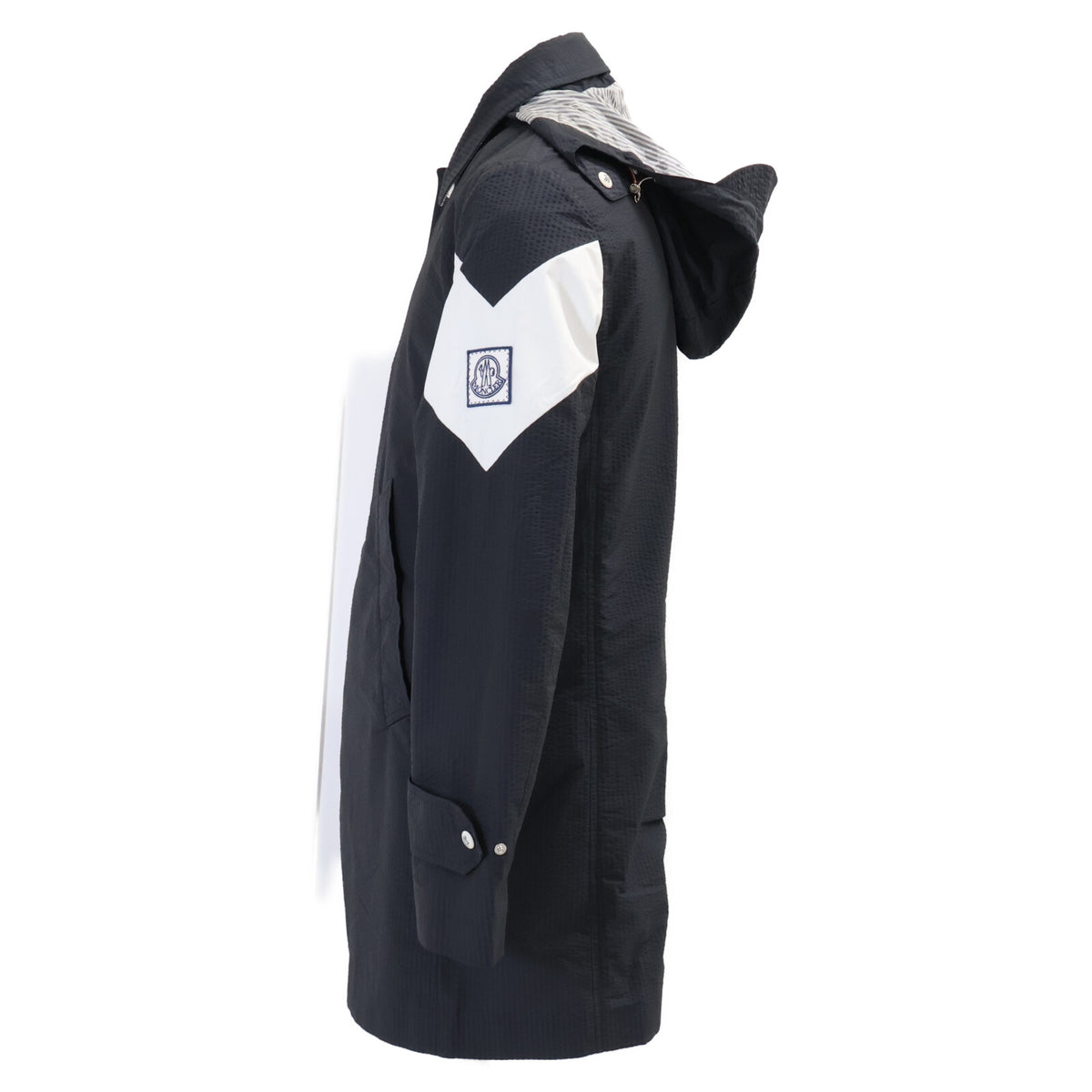 MONCLER モンクレール GAMME BLEU ガムブルー CHESTER シアサッカー フード付 コート
