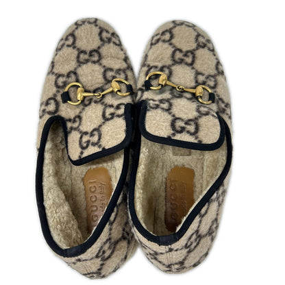 GUCCI グッチ 575850 GG ウール インナーボア ホースビット ローファー シューズ