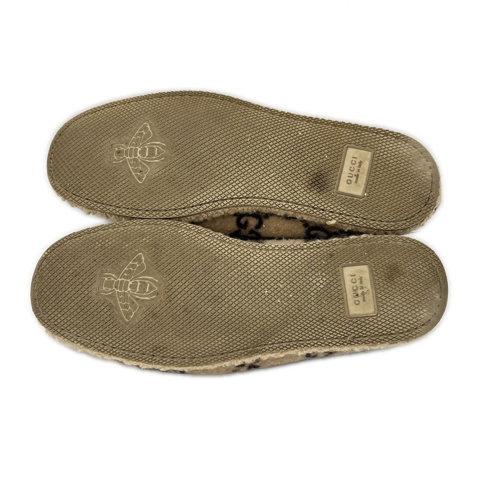 GUCCI グッチ 575850 GG ウール インナーボア ホースビット ローファー シューズ