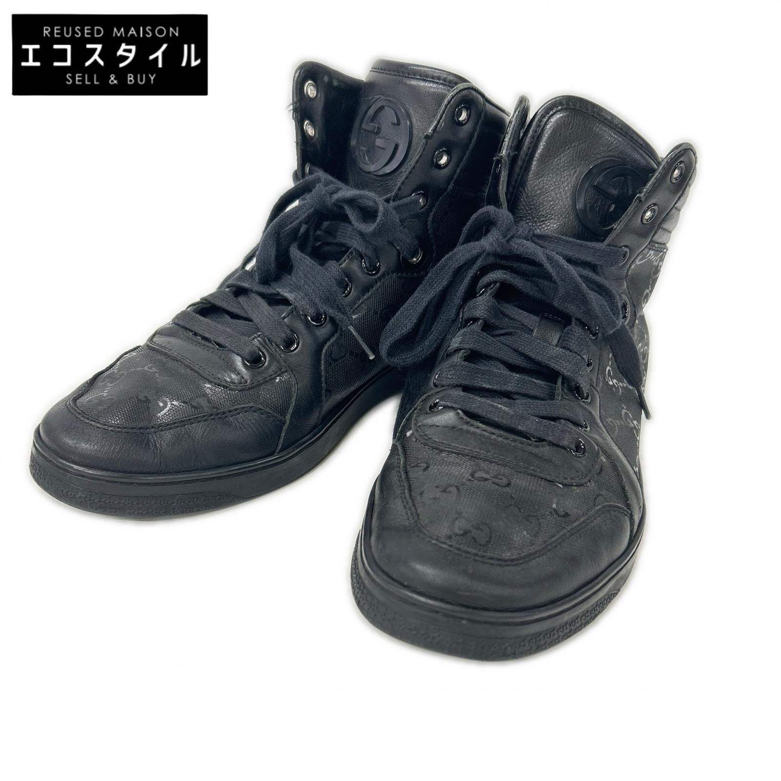 GUCCI グッチ 224778 GGインプリメ PVC×レザー ハイカットスニーカー シューズ