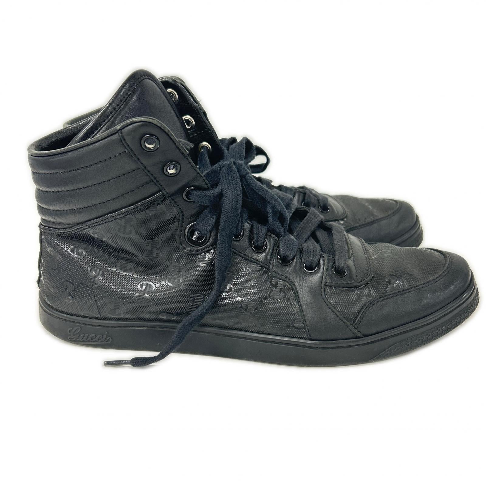 GUCCI グッチ 224778 GGインプリメ PVC×レザー ハイカットスニーカー シューズ