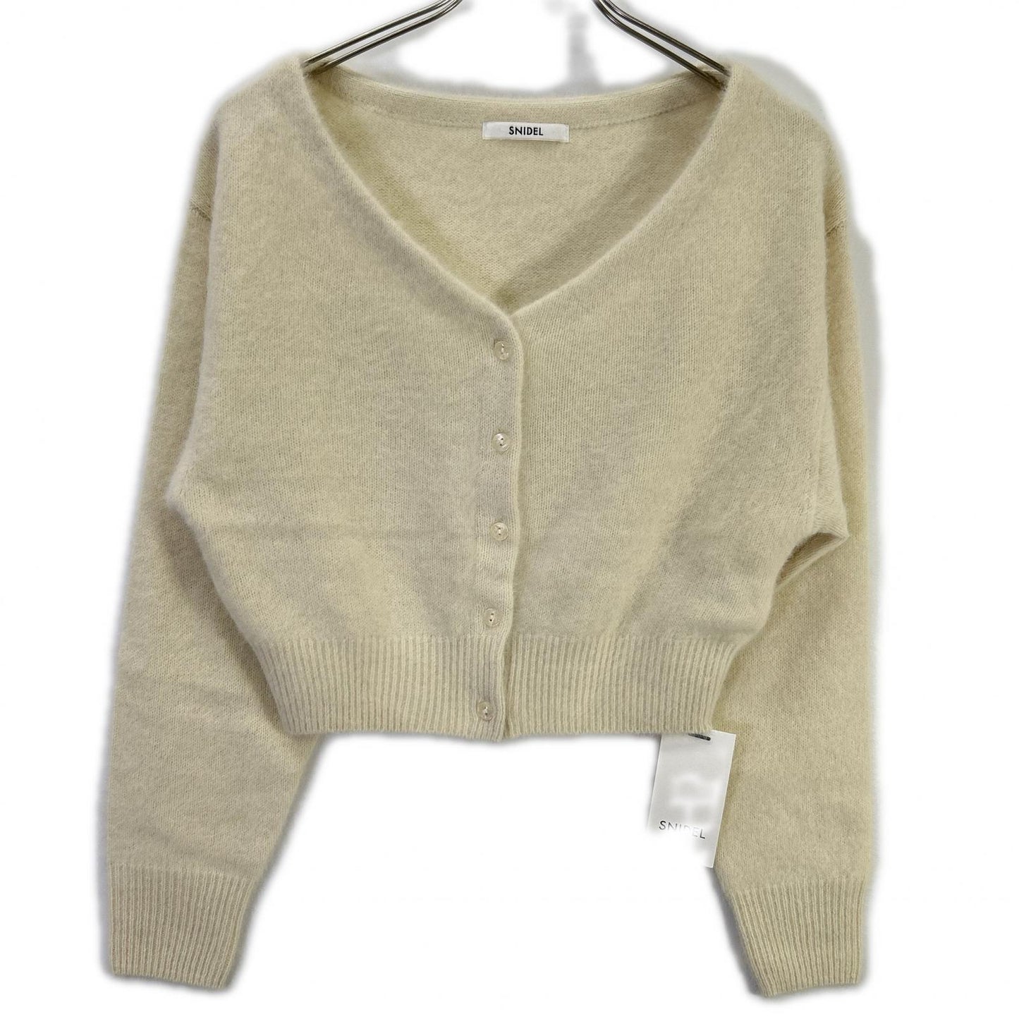 snidel スナイデル 25年製 SWNT254094 クリーム フォックスファーショートカーディガン トップス