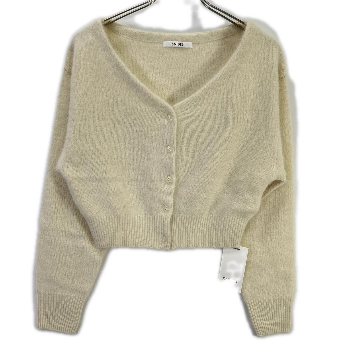 snidel スナイデル 25年製 SWNT254094 クリーム フォックスファーショートカーディガン トップス