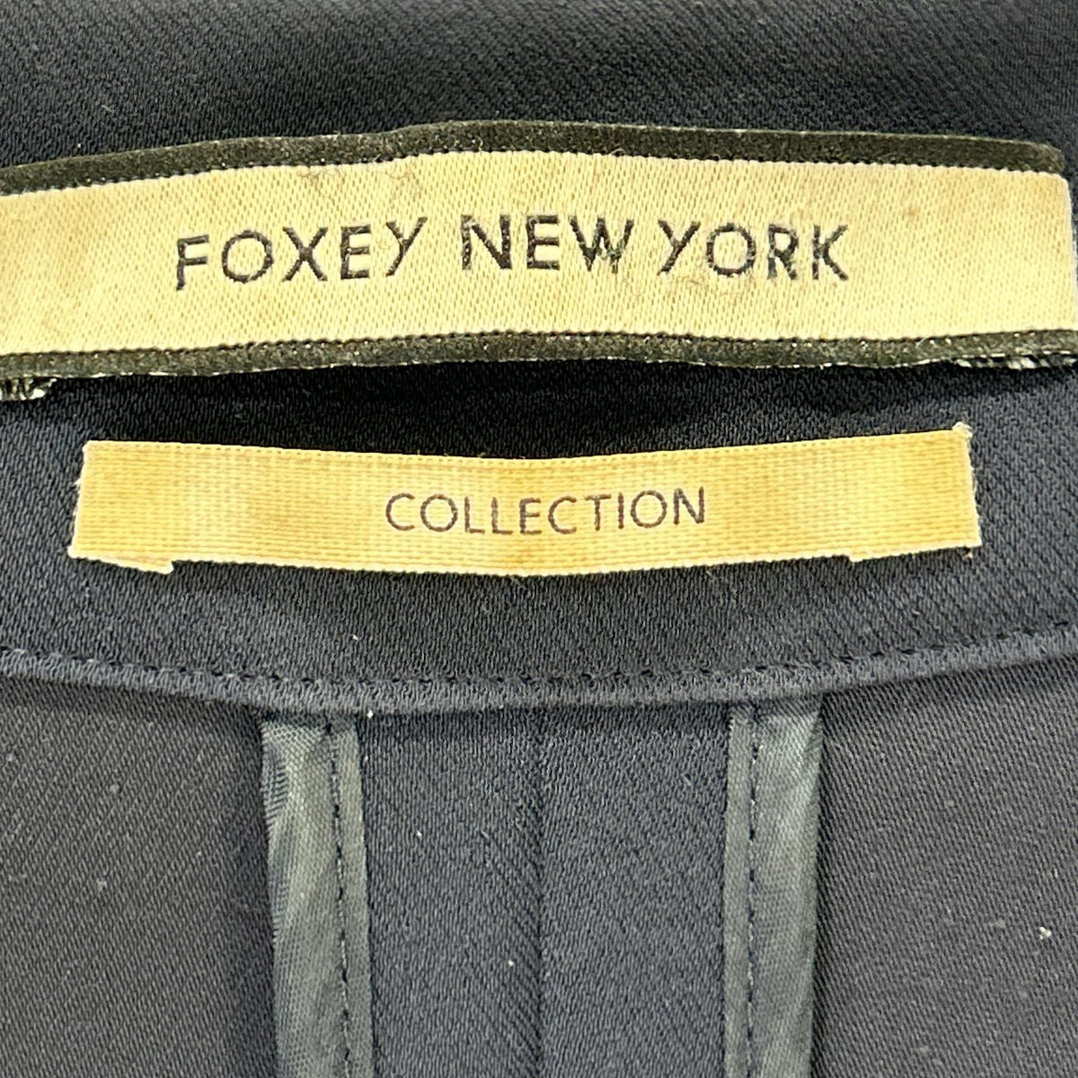 FOXEY NEW YORK フォクシーニューヨーク 34348 ネイビー CREPE GILET ロングジレ ベスト
