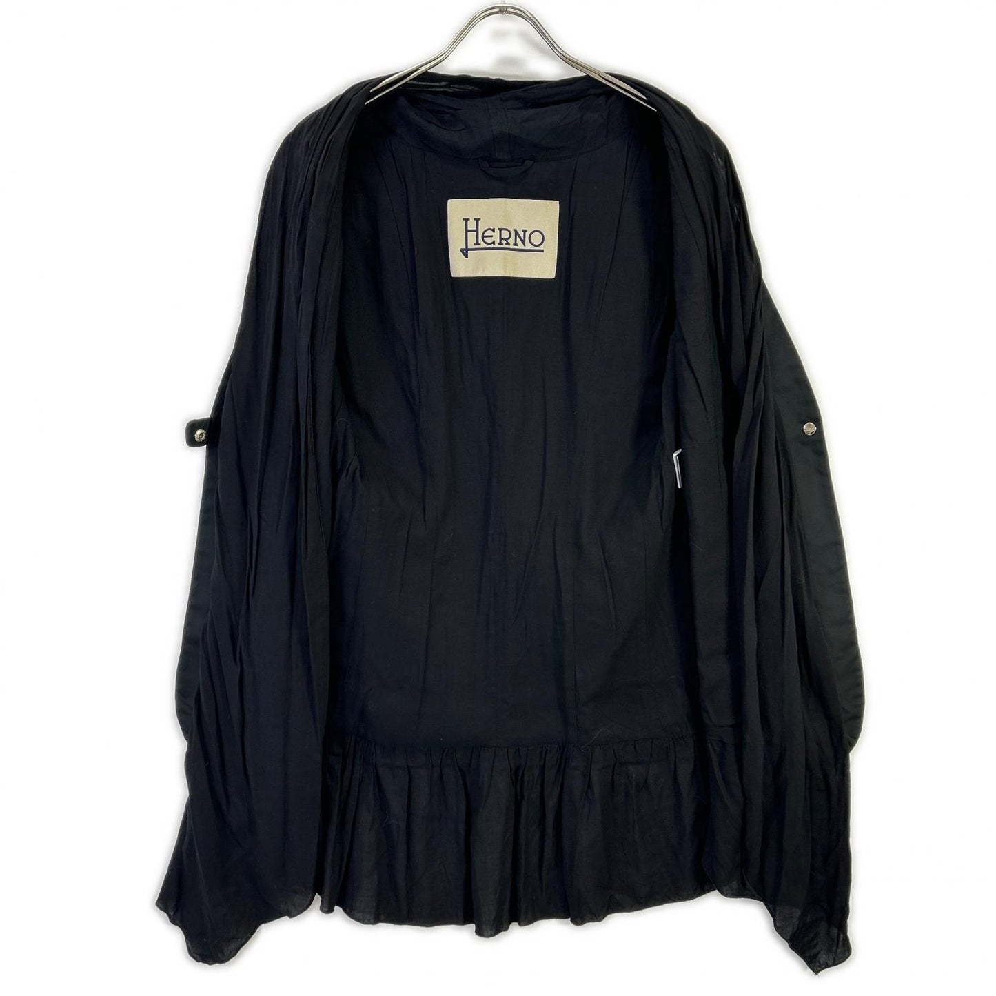 HERNO ヘルノ ブラック レイヤードロング ジレ ベスト