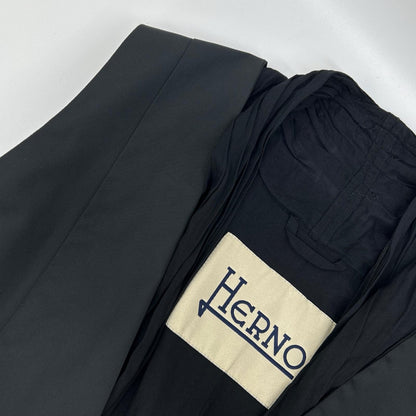 HERNO ヘルノ ブラック レイヤードロング ジレ ベスト